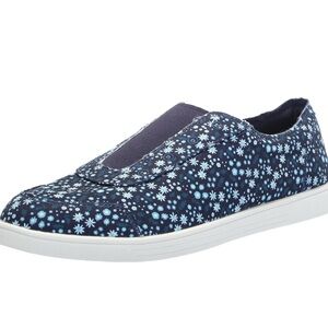 Spenco Santa Maria Floral Womens Sz 5B Shoes Navy Slip On Casual Sneakers